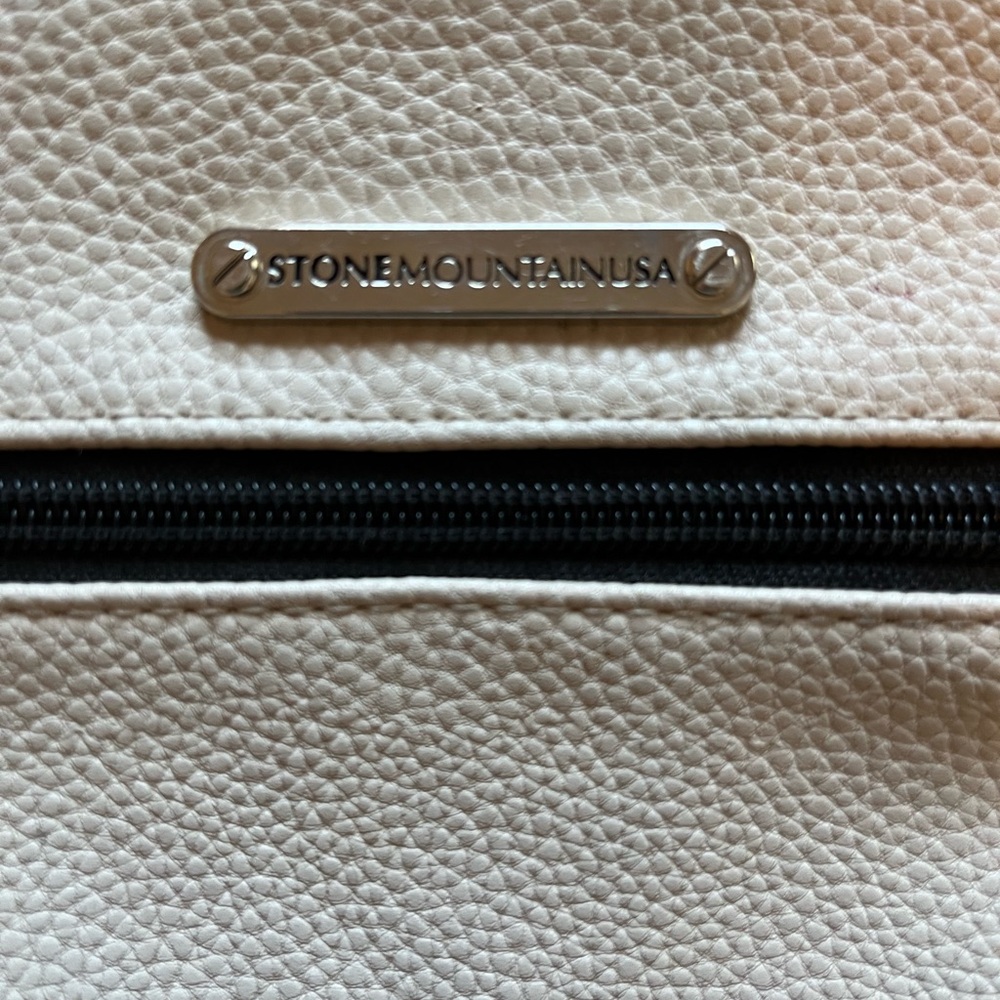 Small Crossbody bag | Adjustable Strap| Two Tone Black/Cream - Stone Mountain - Picture 7 of 8